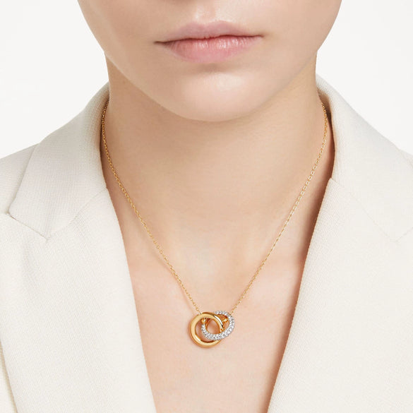 Women's Elegant Minimalist Geometric Circle Necklace In Electroplated Copper With Regular Chain Fresh Sweet Versatile Pendant Jewelry