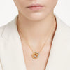 Women's Elegant Minimalist Geometric Circle Necklace In Electroplated Copper With Regular Chain Fresh Sweet Versatile Pendant Jewelry