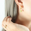 Women's Elegant Non Fading Jewelry Set With Green Aventurine Pendant Titanium Steel Material And Electroplating Design