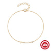 Women's Elegant Simple Daily All Match 925 Sterling Silver Pearl Diamond Spacer Bracelet With Geometric Pattern And Pearl Inlaid