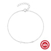 Women's Elegant Simple Daily All Match 925 Sterling Silver Pearl Diamond Spacer Bracelet With Geometric Pattern And Pearl Inlaid