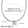 Women's Elegant Square Zircon Geometric Stainless Steel Necklace With Gold Plating And Simple Clavicle Chain
