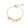 Women's Elegant Star Bracelet In Titanium Steel With Real Gold Plating And Micro Encrusted Zircon Accents