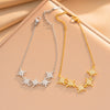 Women's Elegant Star Bracelet In Titanium Steel With Real Gold Plating And Micro Encrusted Zircon Accents