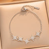 Women's Elegant Star Bracelet In Titanium Steel With Real Gold Plating And Micro Encrusted Zircon Accents
