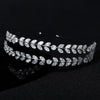 Women's Elegant Zircon Embellished Electroplated Hair Headband For Wedding And Everyday Wear