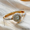 Women's Enamel Bracelet Watch With Colorful Dial Luxurious Retro Jewelry Design And Versatile Plated Finish
