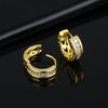 Women's Environmental Protection Copper Geometric Letter Diamondstudded Zircon Earrings