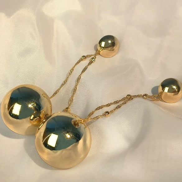 Women's Exaggerated Fashion Acrylic Metal Goldplated Handmade Geometric Earrings