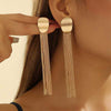 Women's Exaggerated Flower And Butterfly Tassel Earrings With Electroplated Iron Design And Stainless Steel Ear Posts Fashion Jewelry