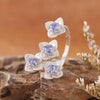 Women's Exaggerated Flower Design Natural Gemstone Tanzanite S925 Sterling Silver Ring