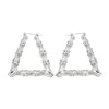 Women's Exaggerated Geometric Bamboo Hoop Earrings Electroplated Gold Tone Plastic Resin Circle Earrings