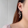 Women's Exaggerated Geometric Earrings Copper Inlaid With Zircon Light Luxury Style