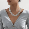 Women's Exaggerated Hollow Geometric Iron Wide Chain Necklace In Punk Hip Hop Style Statement Jewelry
