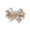 Women's Exaggerated Irregular Leaf Flower Earrings With Dimensional Layered Alloy Design And Electroplated Finish