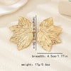 Women’s Exaggerated Leaf Drop Earrings In Alloy With Electroplated Finish And Botanical Statement Design