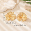 Women's Exaggerated Metal Flower Earrings Fashion Statement Jewelry For Holiday And Everyday Styling