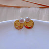 Women's Exotic 925 Silver Needle Natural Freshwater Pearl Alien Shape Earrings
