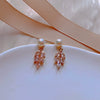 Women's Exotic 925 Silver Needle Natural Freshwater Pearl Alien Shape Earrings