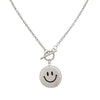 Women's Expression Sweater Chain Accessories Titanium Steel Electroplated Crying Smiling Face Necklace
