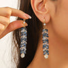 Women's Exquisite Artificial Crystal Earrings With Geometric Pattern In Light Luxury Style