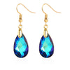 Women's Exquisite Artificial Crystal Earrings With Geometric Pattern In Light Luxury Style