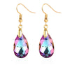 Women's Exquisite Artificial Crystal Earrings With Geometric Pattern In Light Luxury Style