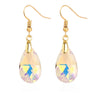 Women's Exquisite Artificial Crystal Earrings With Geometric Pattern In Light Luxury Style
