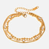 Women's Exquisite Multilayer Zircon Bracelet Titanium Steel Stainless Steel Electroplated Ushape Original Design