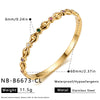 Women's Eye Pattern Zirconembellished Stainless Steel Bracelet With Gold Plated Finish
