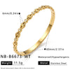 Women's Eye Pattern Zirconembellished Stainless Steel Bracelet With Gold Plated Finish