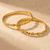 Women's Eye Pattern Zirconembellished Stainless Steel Bracelet With Gold Plated Finish