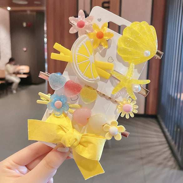 Women's Fabric Handmade Cartoon Plants And Flowers Style Side Bangs Hairpin Hair Accessories