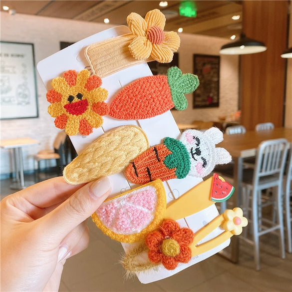 Women's Fabric Handmade Cartoon Plants And Flowers Style Side Bangs Hairpin Hair Accessories