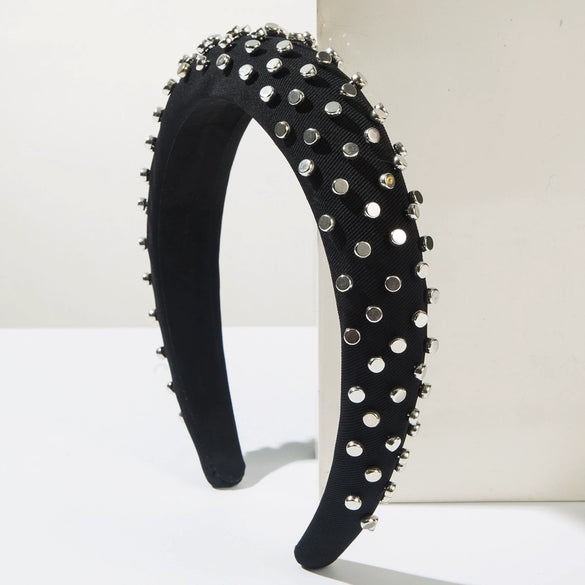 Women's Fabric Head Hoop Fashion Style Rivet Inlay Allmatch Hair Accessories