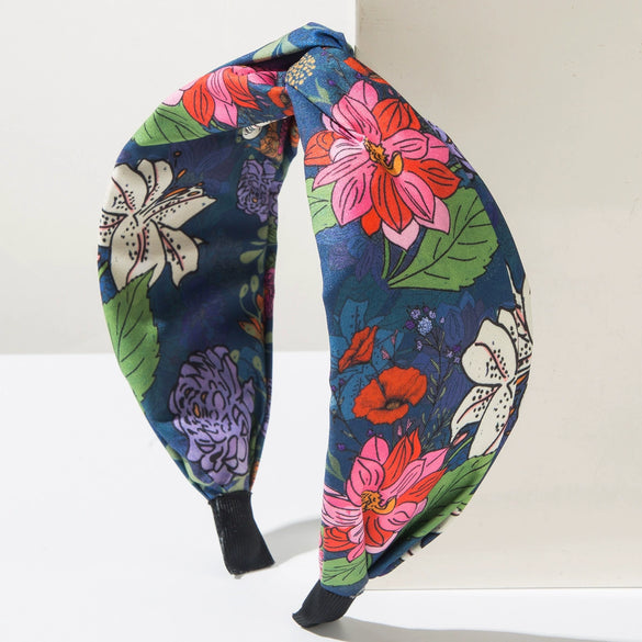 Women's Fabric Headband With Plants Flowers Print Vacation Style Hair Accessory