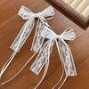 Women's Fabric Lace Bow Ribbon Handmade Duckbill Hairpin For Side Bangs And Broken Hair As Head Jewelry