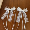 Women's Fabric Lace Bow Ribbon Handmade Duckbill Hairpin For Side Bangs And Broken Hair As Head Jewelry