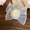 Women's Fabric Mesh Lace Handmade Rose Flower Wrist Bracelet High End Simple Elegant