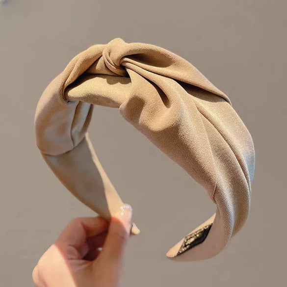 Women's Fabric Minimalist Handmade Widebrimmed High Cranial Top Headband Hair Accessory