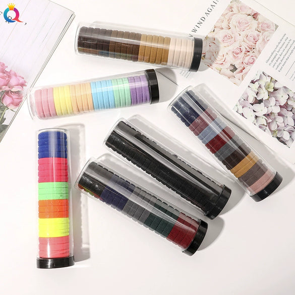 Women’s Fabric Seamless Hair Tie Handmade Basic Hair Ring Gentle Hair Accessory For Everyday Styling