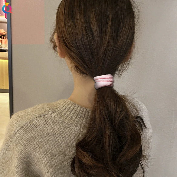 Women’s Fabric Seamless Hair Tie Handmade Basic Hair Ring Gentle Hair Accessory For Everyday Styling
