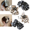 Women's Fabric Wave Dot Big Bow Handmade Hairpin Shark Clip Headwear