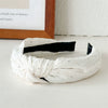 Women's Fabric Widebrimmed Black And White Polka Dot Small Floral Handmade Hairband