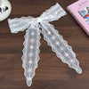 Women's Fairy Lace Geometric Plaid Headband Hair Rope Hair Tie Long Scarf Belt