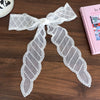 Women's Fairy Lace Geometric Plaid Headband Hair Rope Hair Tie Long Scarf Belt