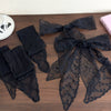 Women's Fairy Lace Geometric Plaid Headband Hair Rope Hair Tie Long Scarf Belt