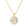 Women's Fairy Style Copper Cross Necklace With Round Geometric Pendant And Electroplated Clavicle Chain Fashion Jewelry