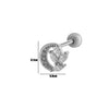 Women's Fashion Allmatch Copper Ear Bone Nail With Flower Pattern