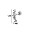Women's Fashion Allmatch Copper Ear Bone Nail With Flower Pattern